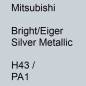 Preview: Mitsubishi, Bright/Eiger Silver Metallic, H43 / PA1.